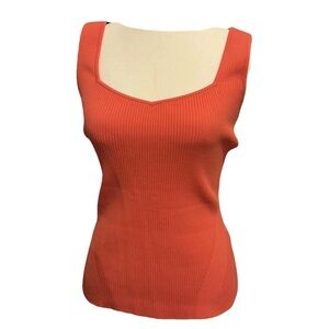 rag & bone Vibrant Orange Ribbed Tank Top